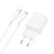 Набор СЗУ 110-240V HOCO C96A+ кабель Micro, 1xUSB, 2.1A, кабель 1м, White, Blister HOCO &mdash; фото