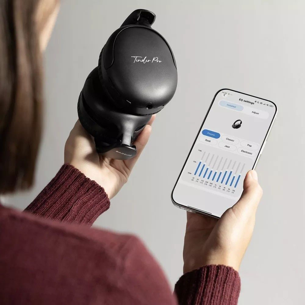 Bluetooth-гарнітура Proove Tender Pro with ANC (APP) Black (HPTP0001AP01) Proove купити в Україні