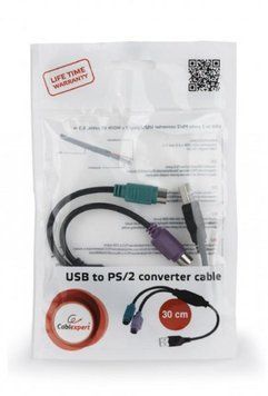 Контролер Cablexpert (UAPS12-BK), USB 1.1/2 x PS/2, 0.3 м, чорний Cablexpert купити в Україні