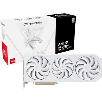 Відеокарта AMD Radeon RX 9070 XT 16GB GDDR6 Hellhound Spectral White PowerColor (RX9070XT 16G-L/OC/WHITE) PowerColor купить в Украине