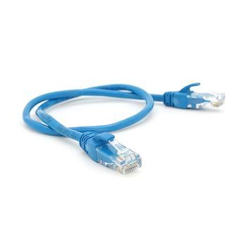 Патч-корд литой RITAR, CCA, UTP, RJ45, Cat.5e, 0,5m, синий Q2000 Ritar купить в Украине