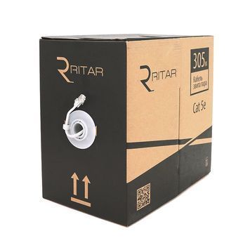 Кабель КПВ UTP 2*2*0.5 cat 5E Ritar, (CCA), для внутр. работ, 305м, Grey, Corton BOX (300x580x230), Q2 Ritar купить в Украине