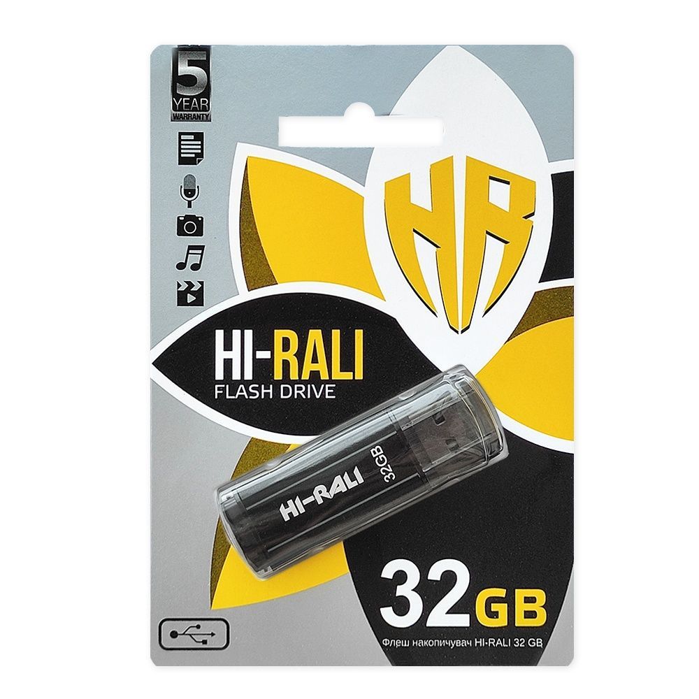 Флеш-накопичувач USB 32GB Hi-Rali Stark Series Black (HI-32GBSTBK) Hi-Rali купити в Україні