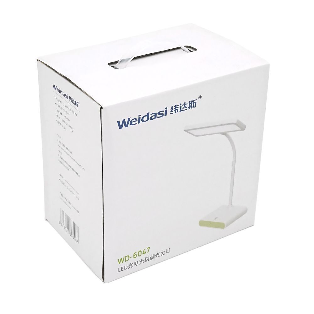 Настольная лампа WEIDASI WD-6047. Мощность 5W. 20 LED. 233 Lm. Сенсорное управление. Аккумулятор 2400 mAh. White, Box Voltronic купить в Украине
