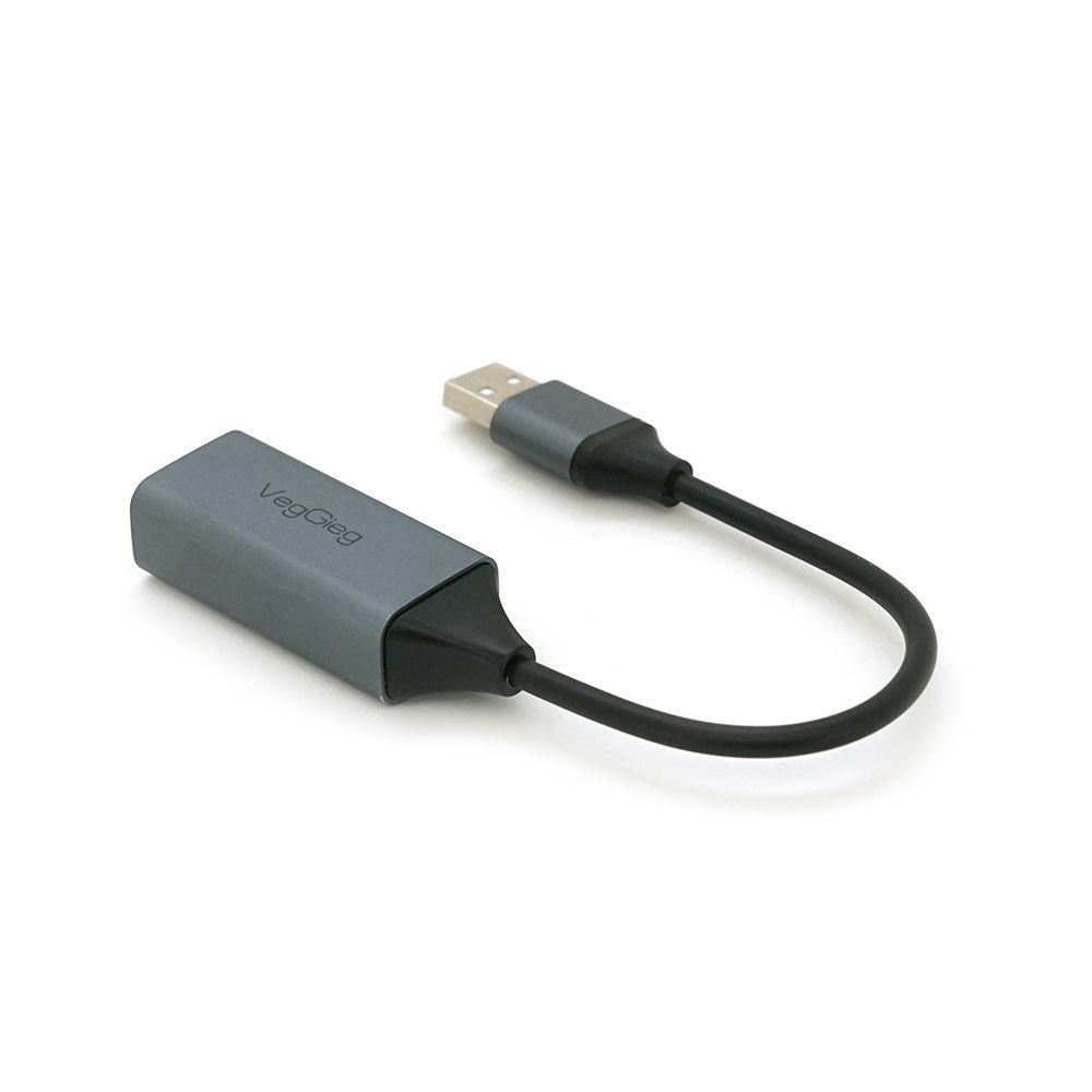 Контроллер USB 2.0 to Ethernet VEGGIEG - Сетевой адаптер 10 / 100Mbps с проводом, RTL-8152B, Aluminum, Blister-Box VEGGIEG купить в Украине