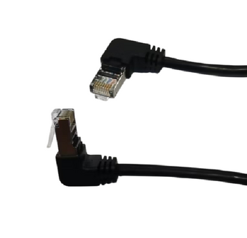 Патч-корд литий UTP, RJ45(кутовий / кутовий), неекранований, UTP5e 0.65m,patch D=4.9mm AWG26 2x90&deg; CU,чорний, Q200 Voltronic купити в Україні