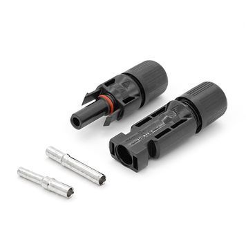 Коннектор MC4 1000V, 50A, луженый-медный сплошная клемма,трубчатый, сечение 2.5-6мм&sup2;, IP67 фотоэлектрический для солнечных систем, Q1000, OEM,Black Voltronic купить в Украине