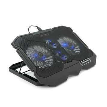 Підставка під ноутбук IceCoorel K22, 10-17", 2*125мм+2*70мм 2600&plusmn;10% RPM, корпус пластик+алюміній, 385x280x28mm, Black, Box, Q10 IceCoorel купити в Україні