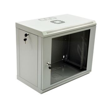 Шафа 9U, 600x350x507мм (Ш*Г*В), економ, акрилове скло, сіра Voltronic купить в Украине