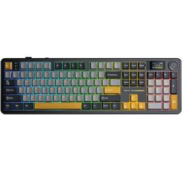 Клавіатура AULA F108 Pro Wireless Gasket Keyboard Reaper switch, 2.4G, BT, Black (6978080501295) Aula купити в Україні