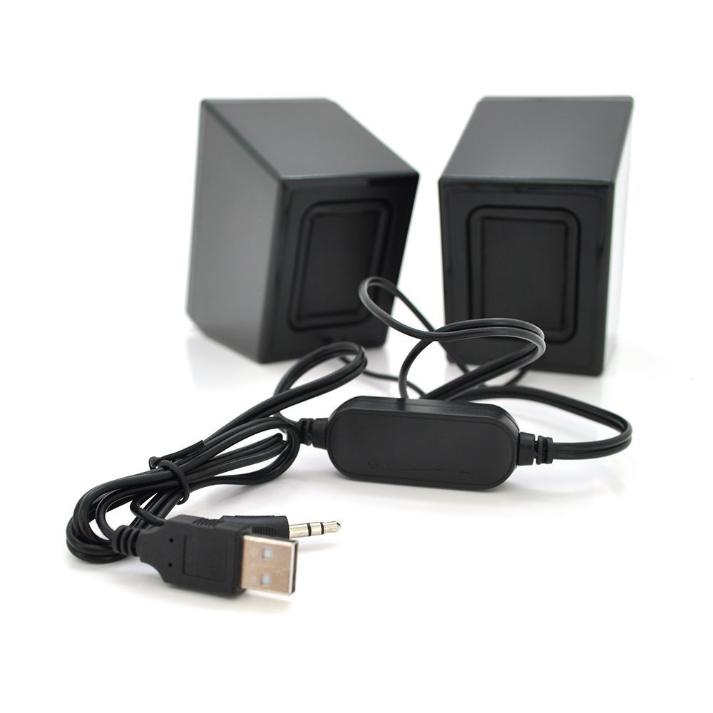 Колонки 2.0 Hotmai FT-200 USB+3.5mm, 2x3W, 20Hz-18KHz, з регулятором гучності, Black, BOX, Q24 Voltronic купити в Україні