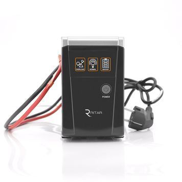 ДБЖ з правильною синусоїдою RITAR RTSW-500 LED, 12В, під зовнішній АКБ, Q4 (320*132*210) 4,2 кг (260*85*140) Ritar купити в Україні