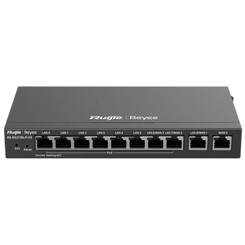 10-портовый гигабитный управляемый роутер Ruijie Reyee RG-EG210G-P-V3, LAN: 9&times;1000Base-T, 1x1000WAN Base-T, 202 &times; 108 &times; 28 мм Ruijie Reyee купить в Украине