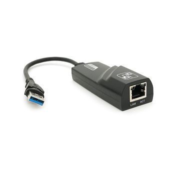 Контроллер USB 3.0 to Ethernet - Сетевой адаптер 10 / 100 / 1000Mbps с проводом, Black, Blister Q100 Voltronic купить в Украине