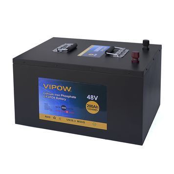 Акумуляторна батарея Vipow LiFePO4 51,2V 200Ah з вбудованою ВМS платою 100A (520*400*300) Vipow купити в Україні