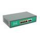 Комутатор POE SICSO 48V з 4 портами POE 100Мбіт + 2порт Ethernet (UP-Link) 100Мбіт, з посил. сигн. до 250м, корпус-метал, Silver, БП вбудований, Q30 SICSO &mdash; фото