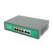 Комутатор POE SICSO 48V з 4 портами POE 100Мбіт + 2порт Ethernet (UP-Link) 100Мбіт, з посил. сигн. до 250м, корпус-метал, Silver, БП вбудований, Q30 SICSO &mdash; фото