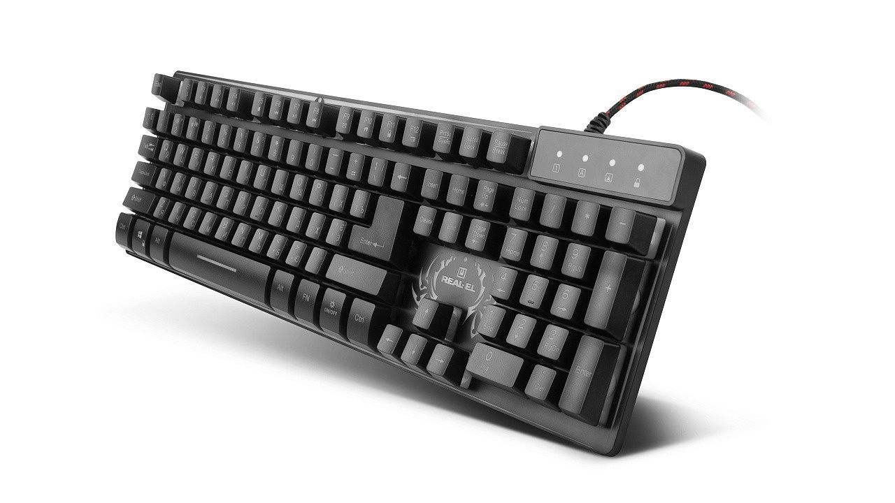 Клавіатура REAL-EL Comfort 7090 Backlit Black (EL123100031) REAL-EL купити в Україні