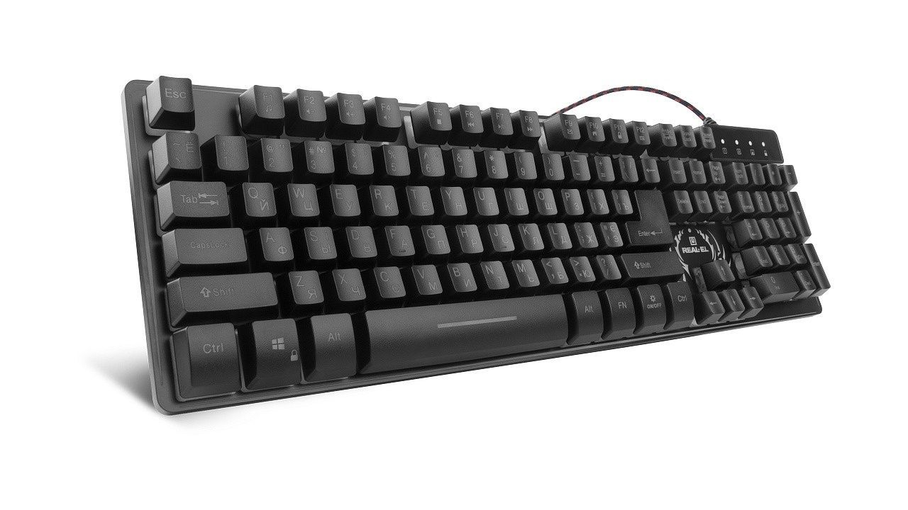 Клавіатура REAL-EL Comfort 7090 Backlit Black (EL123100031) REAL-EL купити в Україні