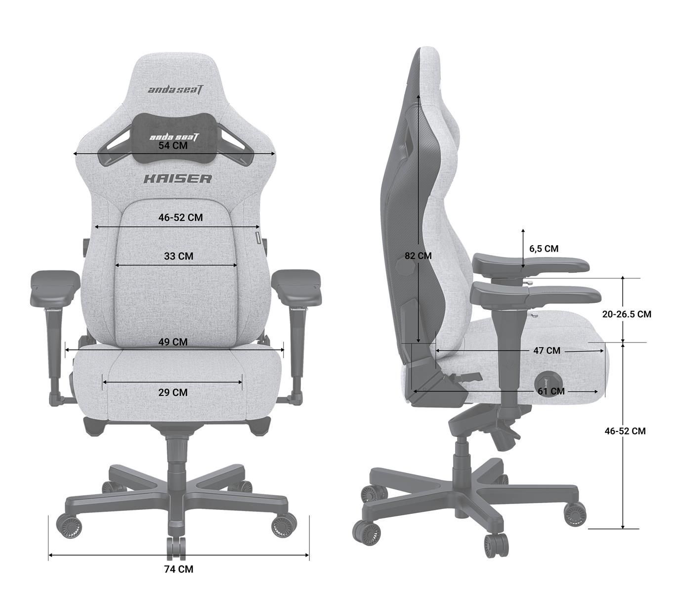 Кресло для геймеров Anda Seat Kaiser 4 Size L Brown (AD12YDDC-L-20-K-PV/C) Anda Seat купить в Украине