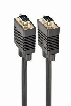 Кабель Cablexpert VGA - VGA (M/M), HD15, с 2-мя фер. кольцами, черный, 10 м (CC-PPVGA-10M-B) пакет Cablexpert купить в Украине