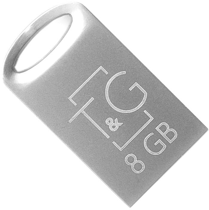 Флеш-накопичувач USB 8GB T&G 105 Metal Series Silver (TG105-8G) T&G купити в Україні