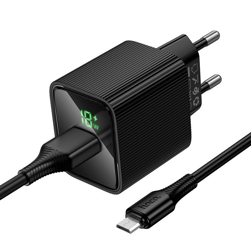 Набір СЗУ 110-240V HOCO CS81A+ кабель Micro, 1xUSB, 3A, 18W, QC3.0, кабель 1м, Black, Blister HOCO купити в Україні