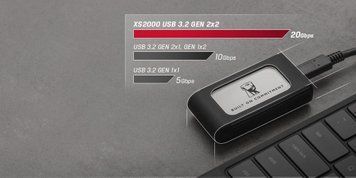 Накопитель внешний SSD Portable USB 2.0ТB Kingston XS2000 BoC Silver (SXS2000/2000GA) Kingston купить в Украине