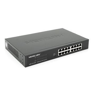 Комутатор POE Mercury SG116PS 14 портів POE 100Мбит + 2 порт Ethernet (UP-Link) 100 Мбіт, БП вбудований, кріплення в стійку, BOX (294 * 180 * 44) MERCURY купити в Україні