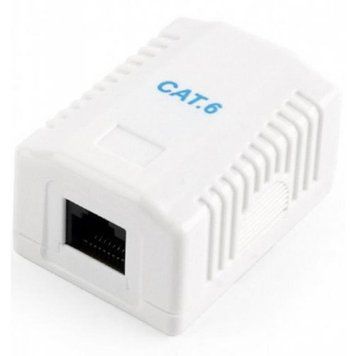 Розетка Cablexpert (NCAC-1U6-01) RJ-45, Cat6, внешняя, белый Cablexpert купить в Украине