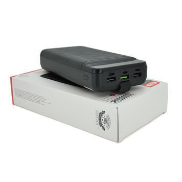 PowerBank XO-PR156 30000mAh, flashlight, Input: 5V / 2.5A, 9V / 2A, 12V / 1.5A (Micro, Type-C, Lightning), Output: 5V / 3A, 9V / 2A, 12V / 1.5A(3USB, Type-C),Q30,plastic,Black XO купити в Україні