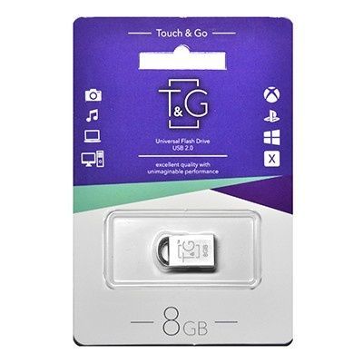 Флеш-накопичувач USB 8GB T&G 107 Metal Series Silver (TG107-8G) T&G купити в Україні