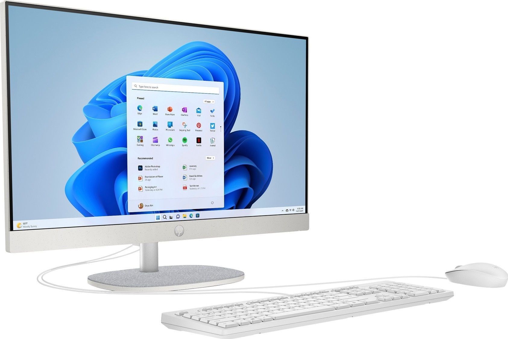 Моноблок HP AiO 24-cr1006ua (D3SB2EA) Shell White HP купити в Україні