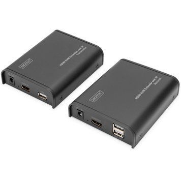 Подовжувач HDMI сигналу Digitus HDMI KVM по IP, 1080P/60hz, до 120м, через CAT5E/6 (DS-55202) Digitus купити в Україні