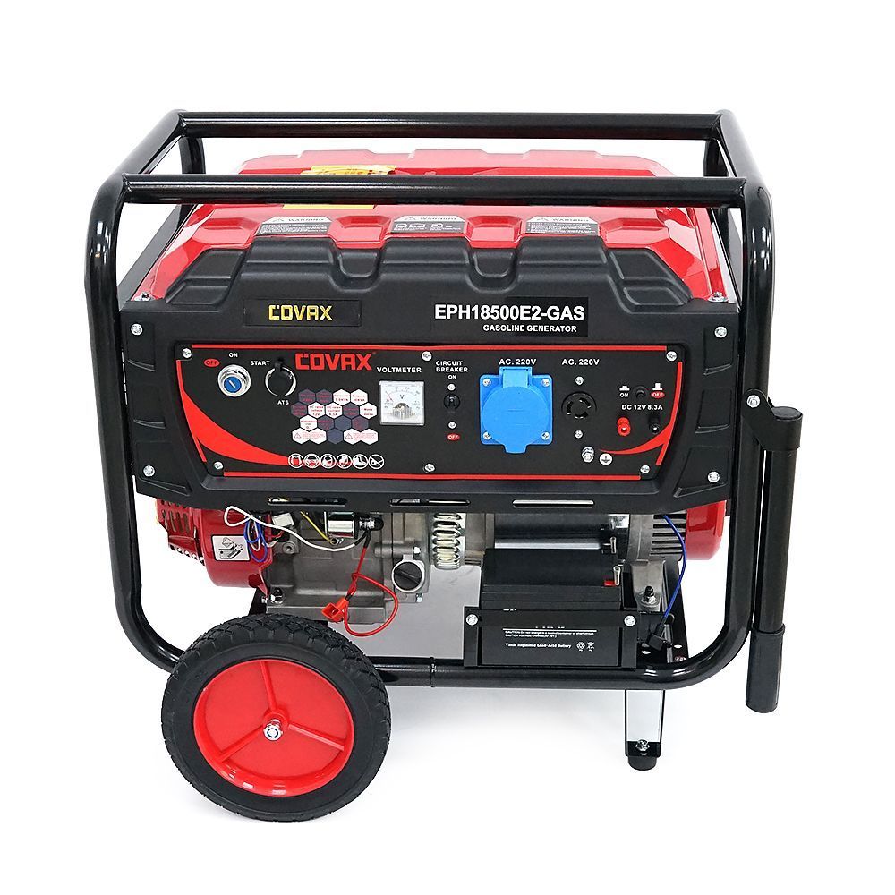 Генератор бензиновый COVAX EPH18500E2-GAS, 9.0kW, бензин / газ, однофазный 220V, 50Hz, DC12V, 20HP, Electric Starter, tank 25L, 705x560x570mm, 88kg COVAX купить в Украине