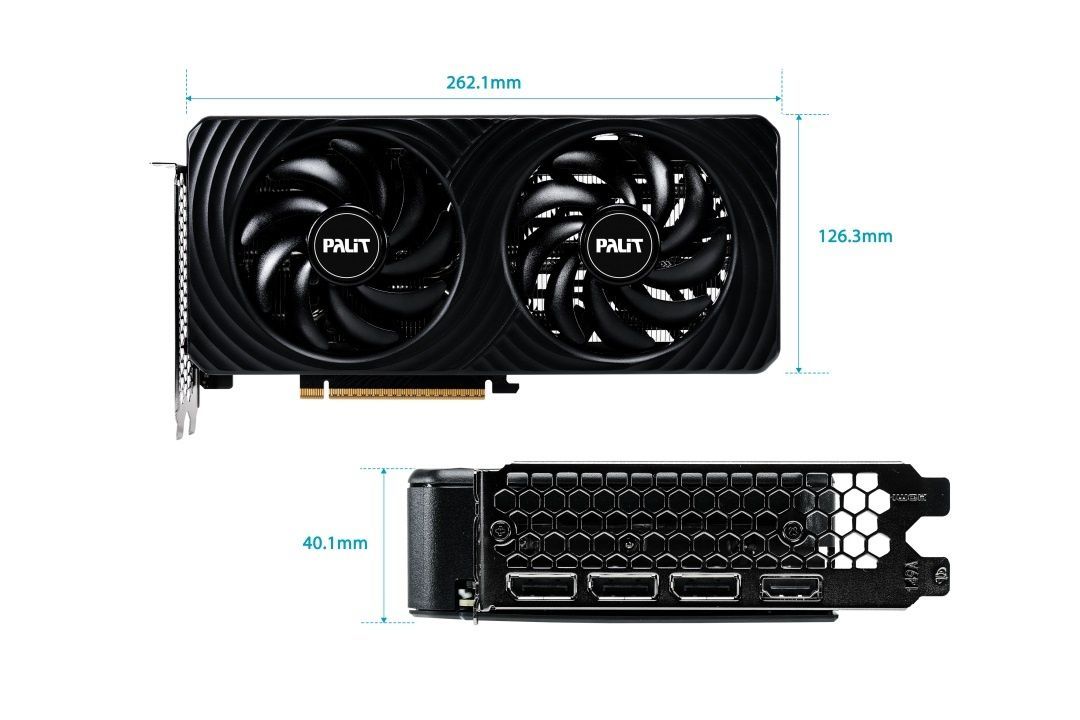 Видеокарта GF RTX 5060 8GB GDDR7 Dual OC Palit (NE75060S19P1-GB2063D) Palit купить в Украине