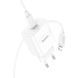 Набір СЗУ 110-240V HOCO C76A Pro+ Lighting кабель, USB-C, PD30W, кабель 1м, White, Box HOCO &mdash; фото