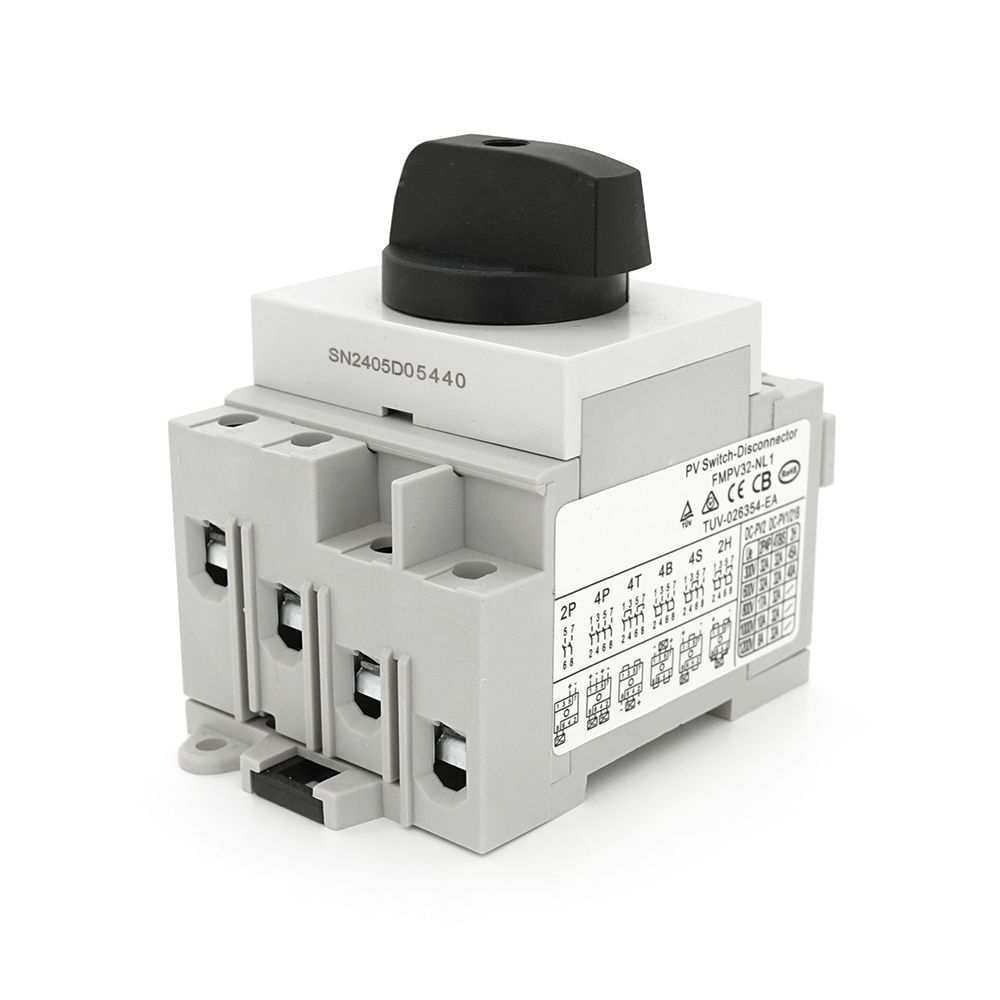 Поворотний вимикач зовнішнього монтажу HGN4-NL1-32, DC1000V, 32A, 4P, IP66, Grey DEKANG купити в Україні
