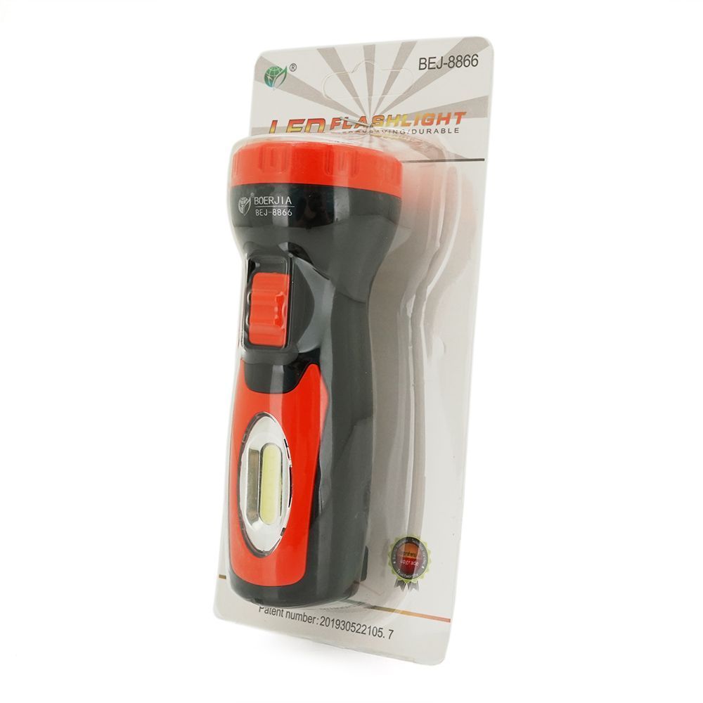 Фонарик ручной POWERMASTER BEJ-8866, 2 режим, встроенный аккум,1 led+COB, IP40, заряд 220V, 130х50х40 Blister Voltronic купить в Украине