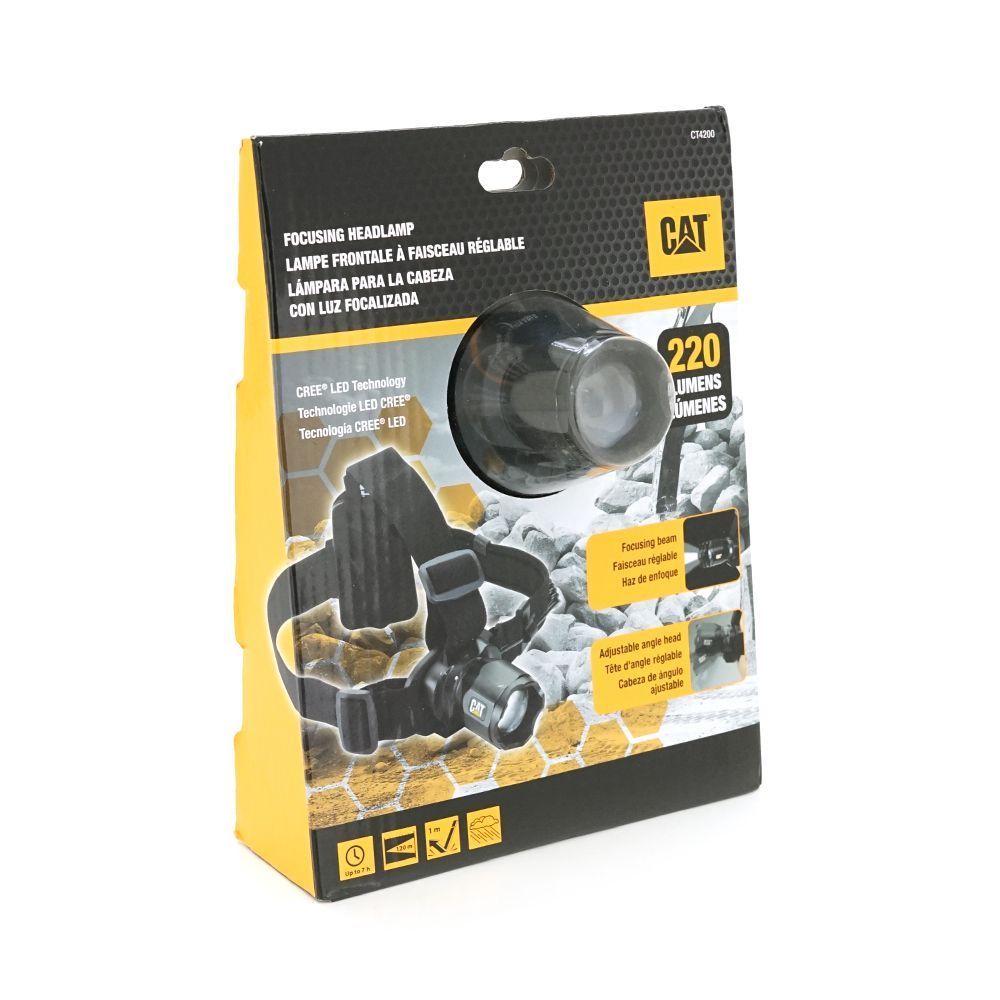Фонарь налобный CAT FOCUSING CT4200, 220LM, 3 режима, корпус металл, питание от 3*ААА, Box CAT купить в Украине