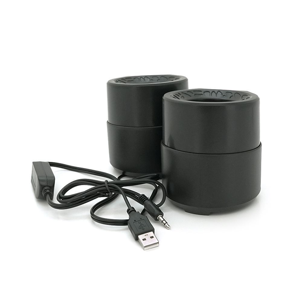 Колонки 2.0 Kisonli A-909 для ПК та ноутбука, USB + 3.5mm, 2x3W, 20Hz-20KHz, 190х95х110mm, black KISONLI купити в Україні