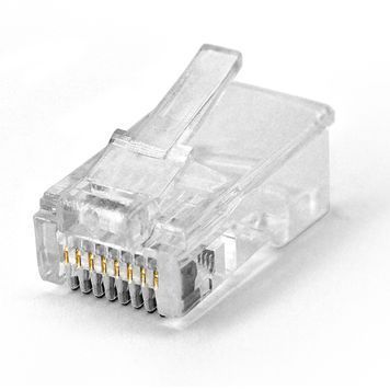 Коннектор RITAR PREMIUM RJ-45 8P8C Cat-5(100 шт / уп.) Q100 (позолоченые контакты) Ritar купить в Украине