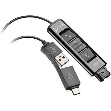 Адаптер Poly DA85 USB-A/C - QD (M/M), Black (786C7AA) Poly купити в Україні