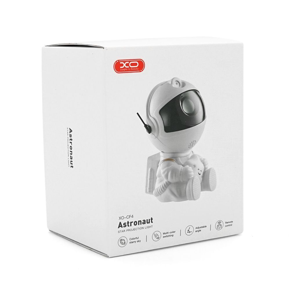 Ночник-проектор XO-CF4 Астронавт, пульт, USB кабель, White, Box XO купить в Украине