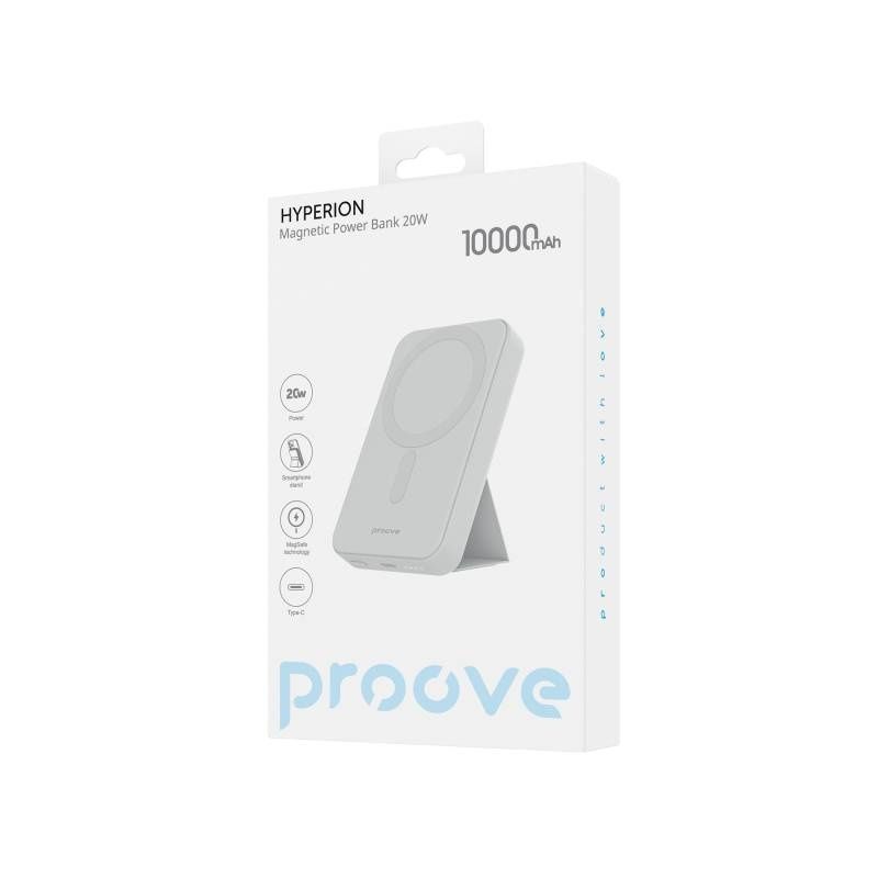 Універсальна мобільна батарея Proove Hyperion Qi 20W 10000mAh White (PBHN15020002) Proove купити в Україні