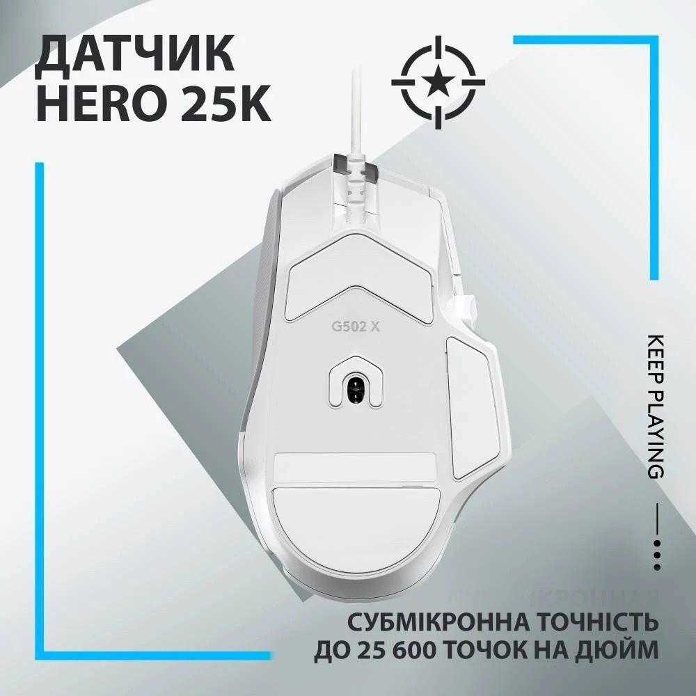Миша Logitech G502 X White (910-006146) Logitech купити в Україні