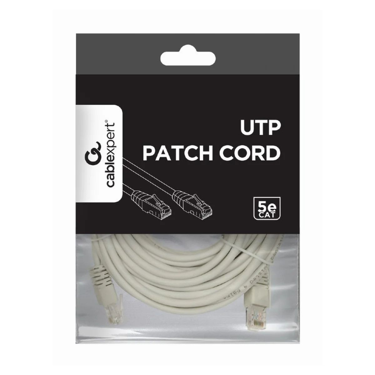 Патч-корд Cablexpert PP12-1M, UTP, 5E, литий, 1 м, сірий Cablexpert купить в Украине
