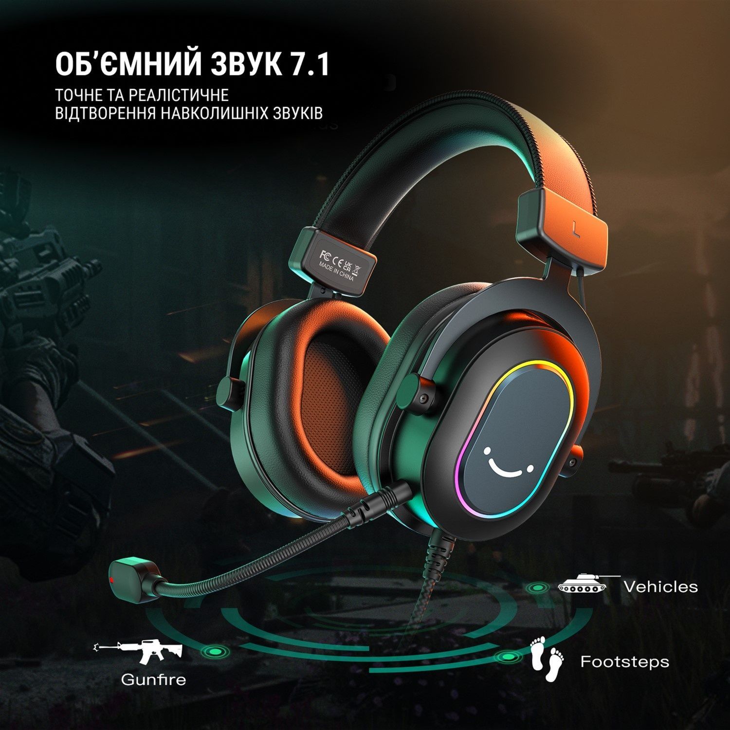 Гарнітура Fifine RGB H6 Black Fifine купити в Україні