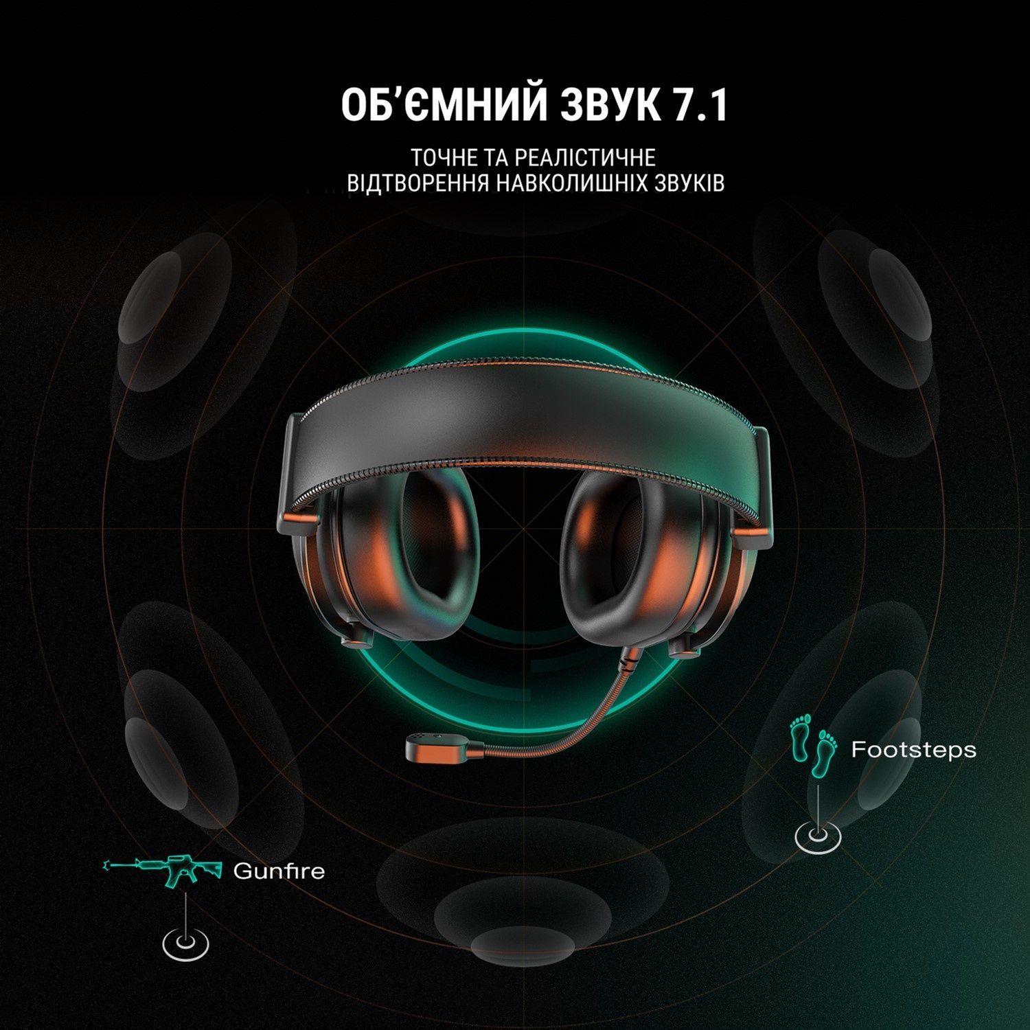 Гарнітура Fifine RGB H6 Black Fifine купити в Україні