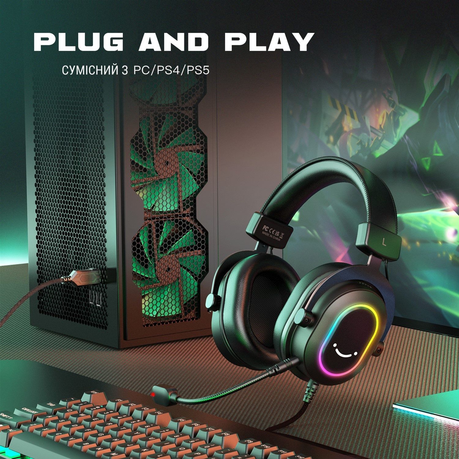 Гарнітура Fifine RGB H6 Black Fifine купити в Україні